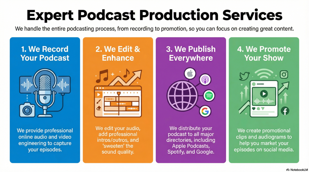 Podcast Production Services by HG Media Podcast Production Services by HG Media